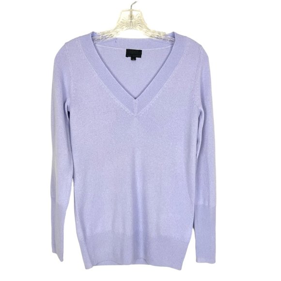 J Crew Collection Cashmere V Neck Sweater Lavender Purple 29660 size XS - Picture 1 of 12